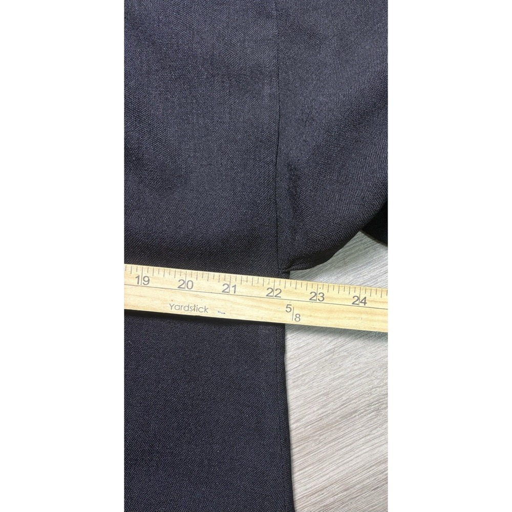 Emmelle Lustrous Crepe Oversized Jacket Black Womens XL Classic Designer Relaxed - Picture 6 of 7